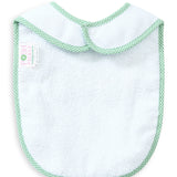 Dump Truck Lime Green Gingham Trim Bib