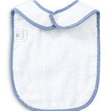 Navy Gingham Train Bib