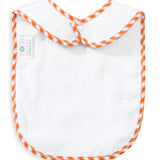 Rainbow Orange Gingham Bib