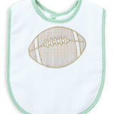 Green Gingham Football Bib