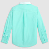 Le Petit Lapin Boys' Embroidered Bunny Pocket Collared Shirt