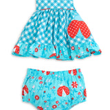 Lady Luck Lady Bug Appliquéd Swing Top & Ruffle Bloomer Set