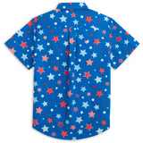 Make A Wish Boys' Short Sleeve Button Up Start Print Shirt