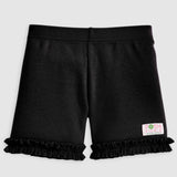 Oopsie Daisy Knit Undershorts with Ruffle - Black