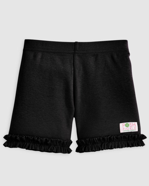 Oopsie Daisy Knit Undershorts with Ruffle - Black