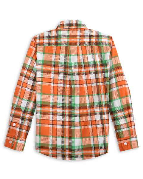 Autumn Plaid Boys' Collared Button Down Shirt