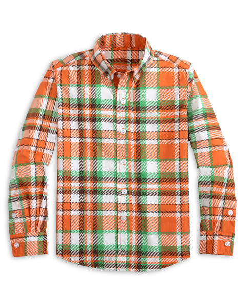 Autumn Plaid Boys' Collared Button Down Shirt