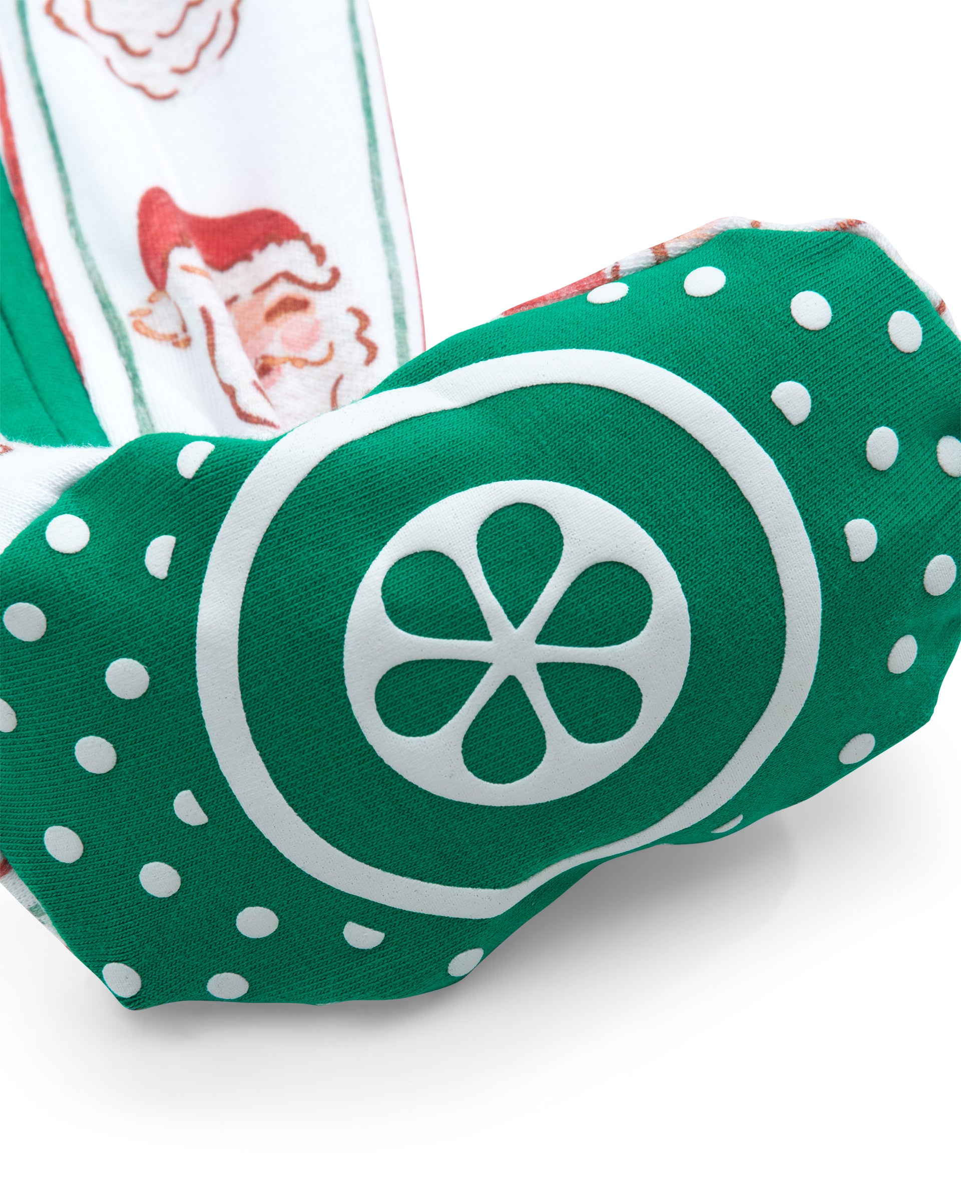 Jolly Old Saint Nick Boys' Lounge Zippie with Piping Trim