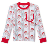 Jolly Old Saint Nick Girls' Lounge 2 Piece Set with Ruffle Trim