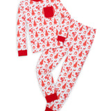 Old Fashioned Christmas Boys' Lounge 2 Piece Set with Piping Trim