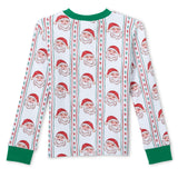 Jolly Old Saint Nick Christmas Boys' Lounge 2 Piece Set with Piping Trim