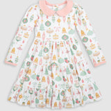 Bits & Baubles Knit Christmas Ornaments Print Swing Dress