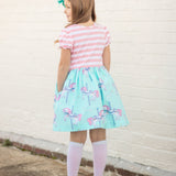 Carousel Short Sleeved Swing Dress