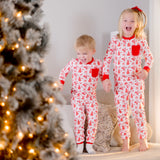 Old Fashioned Christmas Boys' Lounge 2 Piece Set with Piping Trim