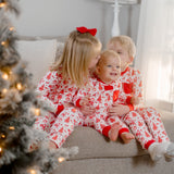 Old Fashioned Christmas Boys' Lounge Zippie with Piping Trim