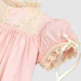 Bristol Pink Sleeved Heirloom Dress