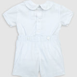 PREORDER - Sterling Boys White Heirloom Button-on Shorts Set