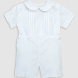 PREORDER - Sterling Boys White Heirloom Button-on Shorts Set