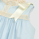 Cambridge Blue Sleeveless Heirloom Dress