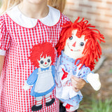 Dolly Red Gingham A-Line Raggedy Ann Applique Dress