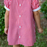 Dolly Red Gingham A-Line Raggedy Ann Applique Dress