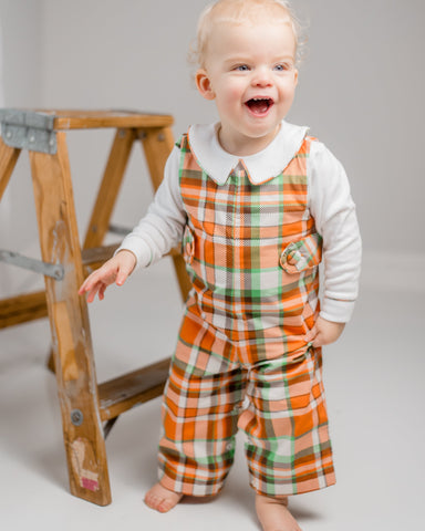 Autumn Plaid Boys' Jonjon & Knit Shirt Set