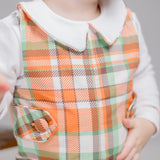 Autumn Plaid Boys' Jonjon & Knit Shirt Set