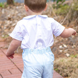 Sterling Boys Blue Heirloom Button-On Shorts Set