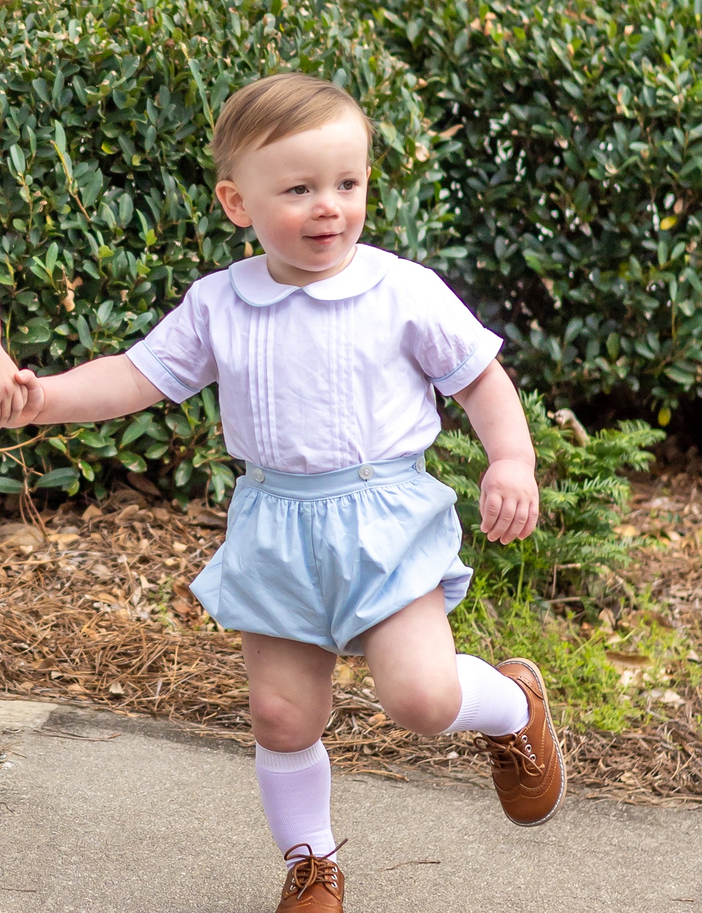Sterling Boys Blue Heirloom Button-On Bubble