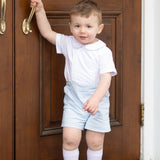 Sterling Boys Blue Heirloom Button-On Shorts Set