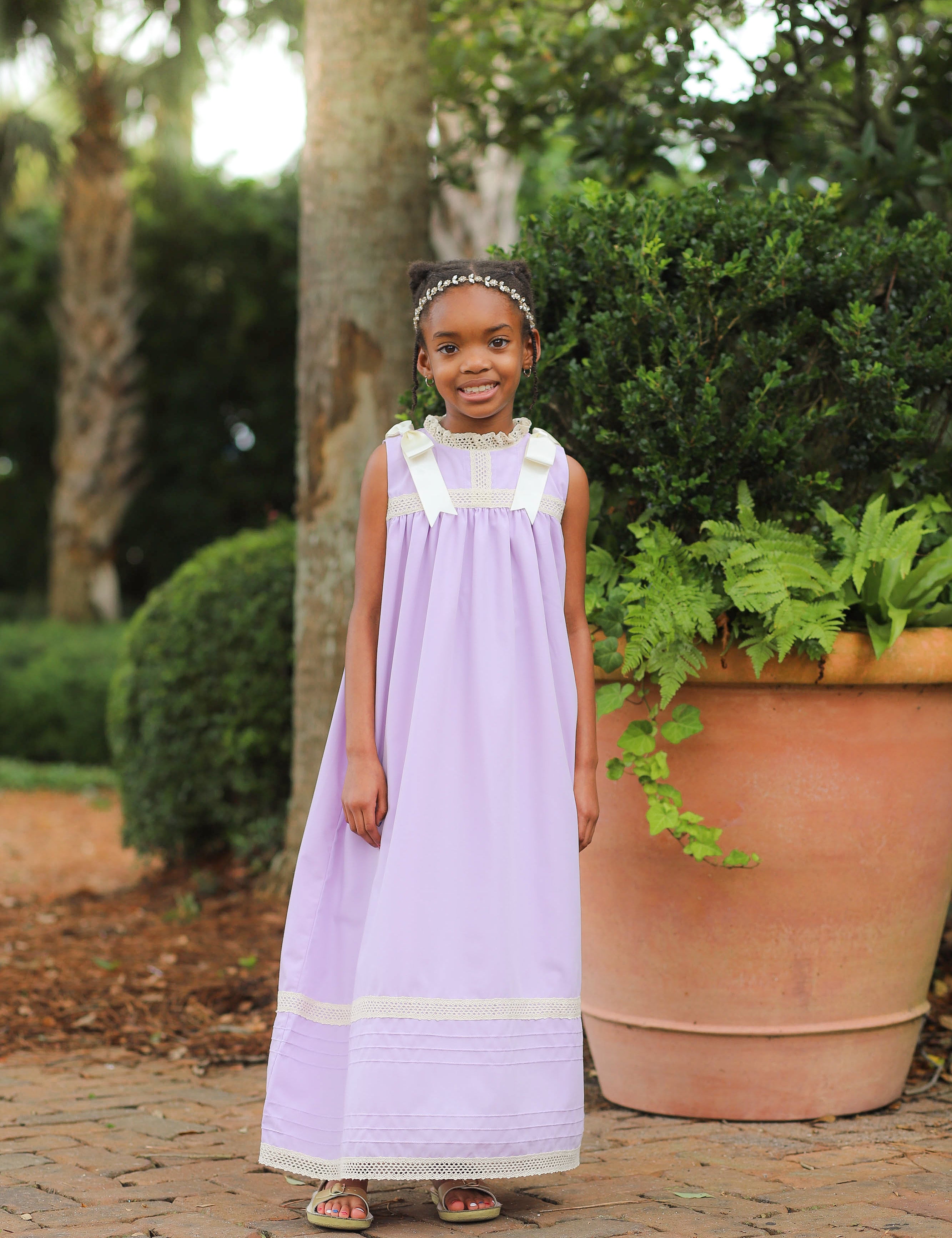Cambridge Lilac Sleeveless Heirloom Dress