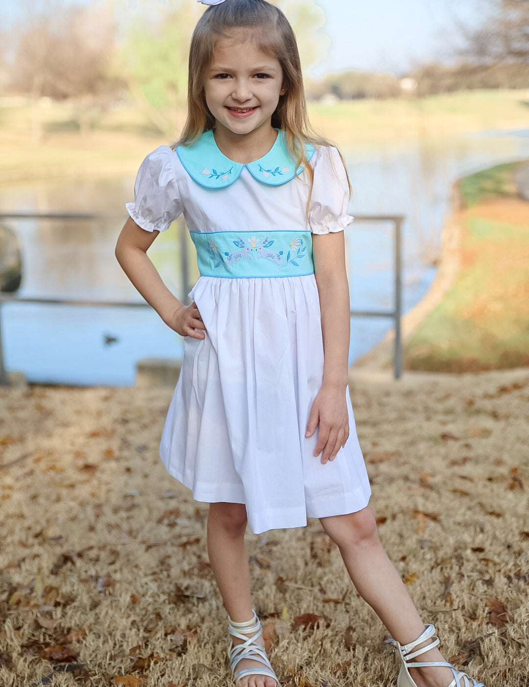 Le Petit Lapin Embroidered Bunny Dress