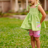 Fore! Girls' Tie Shoulder Top & Knit Shorts Set