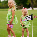 Fore! Girls' Tie Shoulder Top & Knit Shorts Set