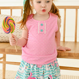Pool Party Knit Tank Top & Floatie Print Skort Set