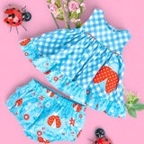 Lady Luck Lady Bug Appliquéd Swing Top & Ruffle Bloomer Set