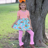 Pumpkin Harvest Girls' Fall Print Tunic and Leggings Set