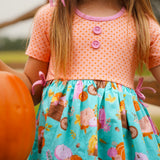 Pumpkin Harvest Girls' Fall Print Tunic and Leggings Set