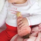 Swaddles with Plush Pink Christmas Tree Rattle