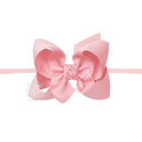 1/4" Nylon Pantyhose Headband with 3.5" Medium Grosgrain Bow