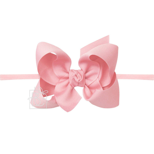 1/4" nylon Headband with 3.5" Medium Grosgrain Bow