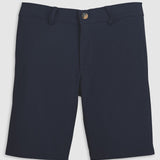 Unisex Navy Flat Front Shorts