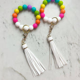 Neon Rainbow Wristband Keychain