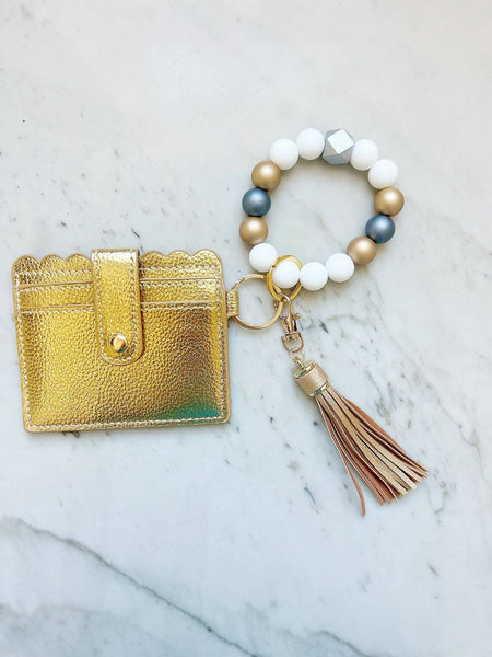 Two-Tone Wristband Keychain