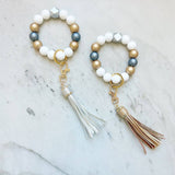 Two-Tone Wristband Keychain