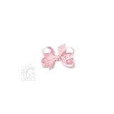 Small 3" Grosgrain Hairbow on Clip 3" Small - 5/8" Ribbon on Alligator Clip Lt. Pink