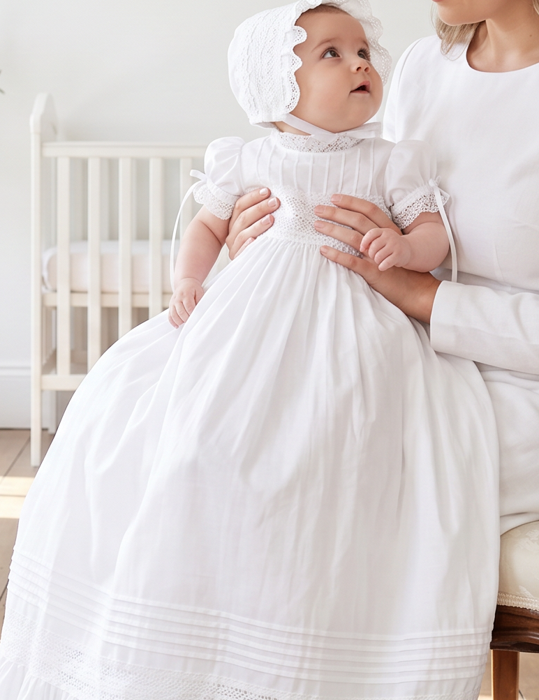 Balmoral White Heirloom Christening Gown 3 Month