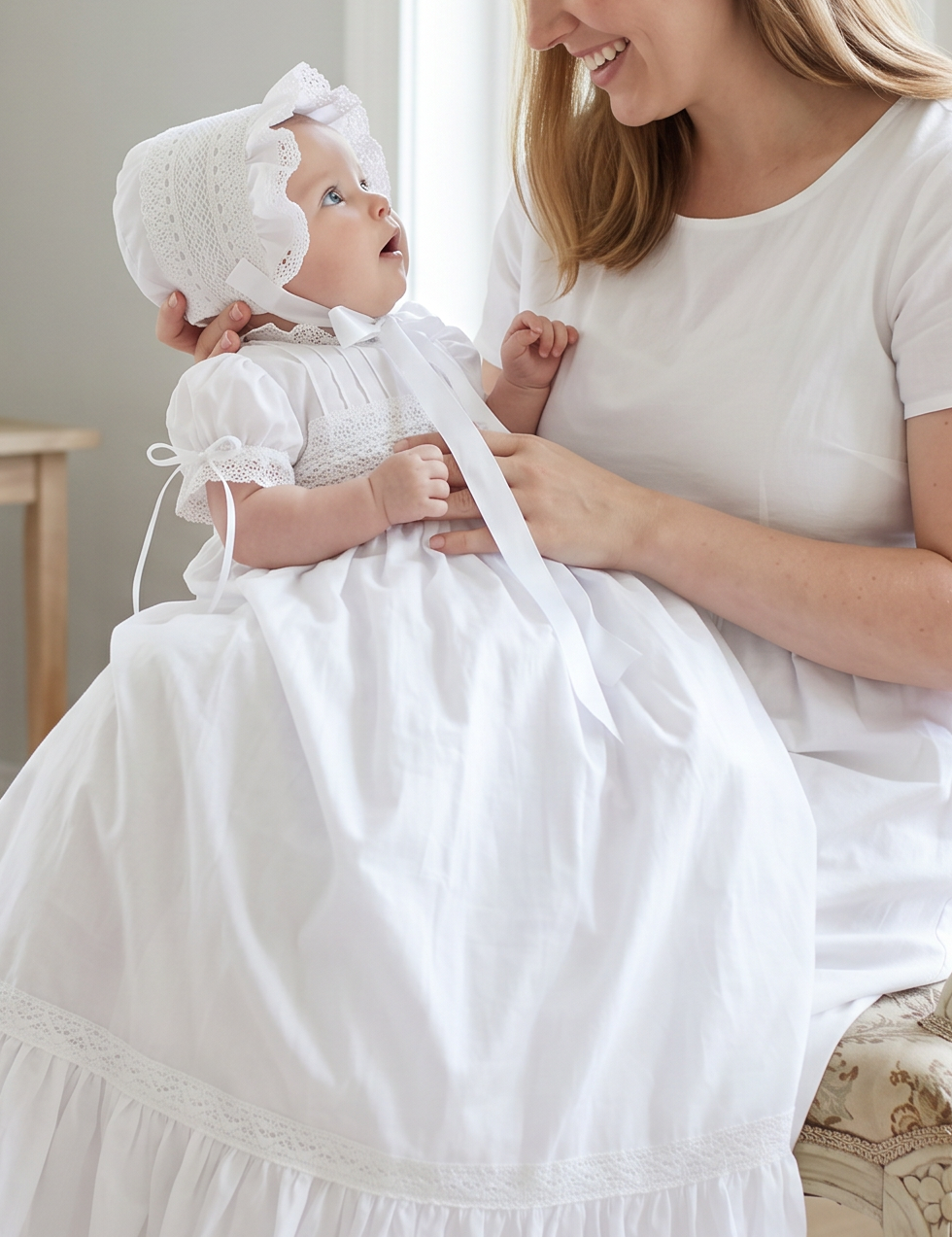 PREORDER Balmoral White Heirloom Christening Gown