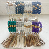 Two-Tone Wristband Keychain