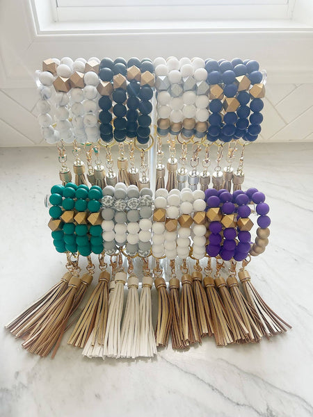 Two-Tone Wristband Keychain